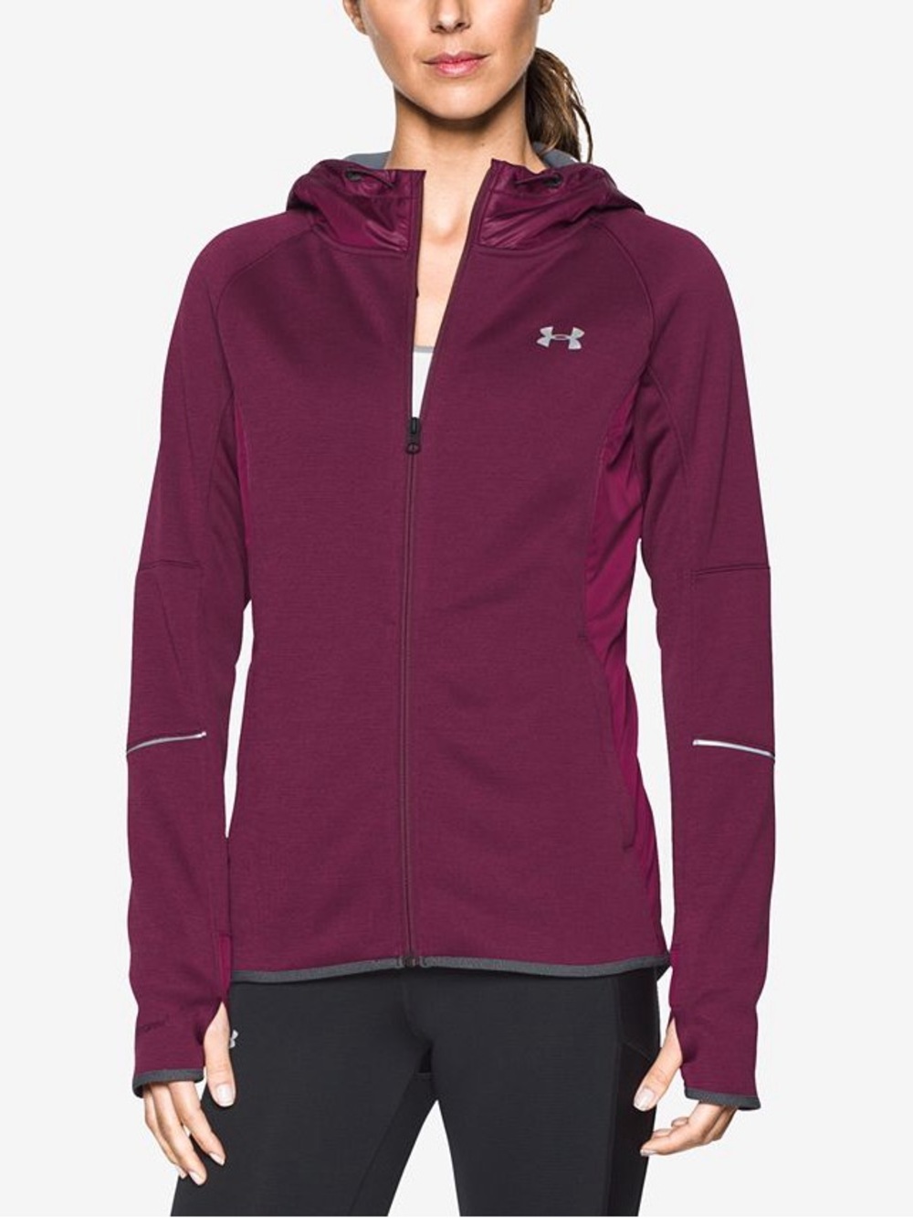 Under Armour Women's Burgundy Zip-Up Hoodie